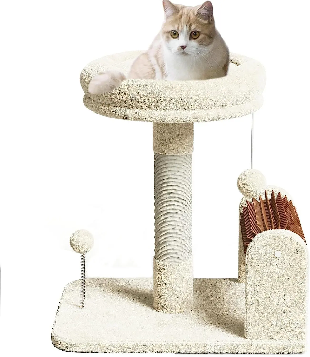 Hot Selling Pluche Safety Cat Scratching Palen Condos Torens Bomen Hout Meubelen Toren Met Sisal Touw Voor Katten