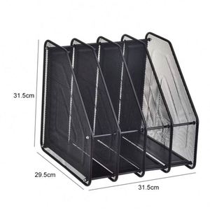 Heavy Duty 4 Compartment Metal Mesh Desktop Document Sorter Organizer Rack Office <b>File</b> Trays Magazine Holder - Product Image 4