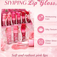 Gloss à lèvres rose hydratant et scintillant, non collant, effet miroir, maquillage pour les lèvres, gloss hydratant, gloss beauté, marque privée