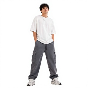 Casual Midweight Knitted <b>Drawstring</b> Men's Pants Elastic Waist Relaxed Fit Jogger <b>Trousers</b> for Sports Leisure and Everyday Wear - Product Image 5