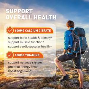 Oem <span class=keywords><strong>100mg</strong></span> ויטמין <span class=keywords><strong>b1</strong></span> gummies thamine <span class=keywords><strong>b1</strong></span> תוספת עם 600 מ "ג סידן, מערכת העצבים תומך & להגביר את האנרגיה - Product Image 5