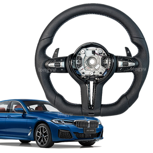 Volante de cuero completo para <span class=keywords><strong>BMW</strong></span> E46gtr E90 E91 E92 E93 E46 Gtr M3gtr M3gt M3crt M3gts 316 318 320 328 330 335 340 Ci Ti I d - Product Image 1