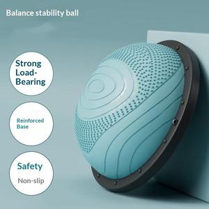High Quality Balance Ball Trainer with Resistance <b>Bands</b> and Foot Pump Inflatable Yoga Ball for Home Gym Yoga <b>Workouts</b> Exercise - Product Image 5
