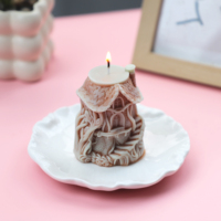 Moule en silicone 3D Maison de conte de fées, forme de chalet et cabane dans les arbres complexe, outil de bricolage pour savon fait main, résine et plâtre