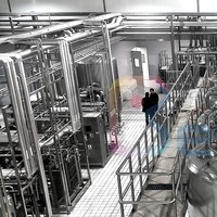 Unité laitière à haute productivité avec pompe et moteur Ligne de production automatique de lait au beurre de lait au chocolat Ghee