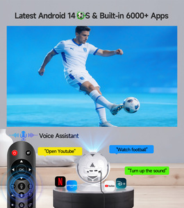 โปรเจคเตอร์วิดีโอขนาดเล็ก HY300F ระบบ Android 14 สำหรับใช้งานในบ้าน หน้าจอ LED LCD ลำโพงในตัว ฉายภาพระยะใกล้ รองรับความละเอียด 8K พกพาสะดวก - Product Image 2