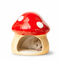 Maison pour animaux de compagnie en céramique Kangdarpet, mignonne et durable, pour hamster, petite taille, design en fil doré, utilisation intérieure et extérieure
