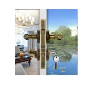 Euro Security Narrow Style Stainless Steel Mortise Door Handles with Deadbolt Lock from Indian Manufacturer and Supplier