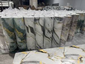 İç Mekan Duvar Dekorasyonu Parlak Otel Banyo Mermer Yer Karosu Oturma Odası PVC Mermer Duvar Çıkartması - Product Image 4