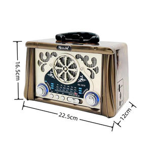 1979 Retro Carved AM FM SW Three Band Portable Radio Home Decor Type <b>C</b> Charging USB TF Card Broadcast Receiver - Product Image 2