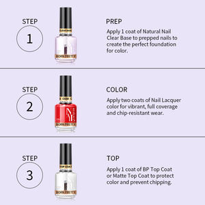 BORN PRETTY PRO Esmalte de Uñas de 15 ml con <span class=keywords><strong>Ingredientes</strong></span> Minerales Transparentes, Capa Base para Esmalte de Uñas, Alto Brillo, Secado al Aire, Larga Duración, Capa Superior - Product Image 4