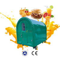Chariot de casse-croûte Grill chariot Mobile poussée à la main nourriture pour hot-dogs casse-croûte chariot de vente camion de crème glacée kiosque de casse-croûte pour centre commercial