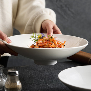 ชามเซรามิกสีขาวแบบกำหนดเองของ Round Rock สำหรับก๋วยเตี๋ยว ซุป สลัด ดีไซน์คลาสสิกสำหรับเสิร์ฟของหวานและอาหารในงานปาร์ตี้ - Product Image 2
