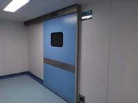 Porte d'hôpital intérieure de style industriel moderne propre barrière stérile en acier inoxydable en plastique ouverture manuelle Style ouvert roulant