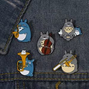 Broches Personalizados <span class=keywords><strong>de</strong></span> Saxofón, Violonchelo, Trompeta y Piano, Broches <span class=keywords><strong>de</strong></span> Esmalte <span class=keywords><strong>de</strong></span> Totoro Orchestra, Insignias <span class=keywords><strong>de</strong></span> Solapa, Regalo Musical Divertido <span class=keywords><strong>de</strong></span> Dibujos Animados para Niños y Amigos - Product Image 4