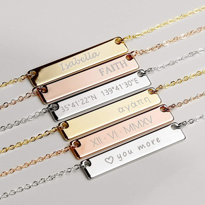 Sophisticated engraved necklace of the 