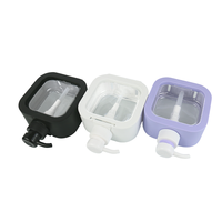Flacon pompe carré en plastique vide de 300 ml et 500 ml pour emballage cosmétique, crème pour les mains, lotion corporelle, savon liquide, shampoing