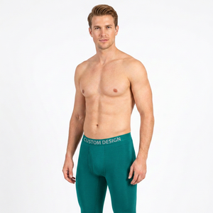 <b>Mens</b> Sport Leggings Custom Logo Compression Tights Factory Wholesale Breathable Athletic <b>Base</b> <b>Layer</b> Pants Importer Choice - Product Image 4