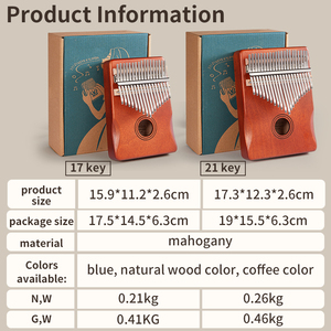 Kalimba professionale a 17 tasti, mogano completamente solido, fabbrica ad alta capacità, realizzazione rapida, servizio OEM - Product Image 6
