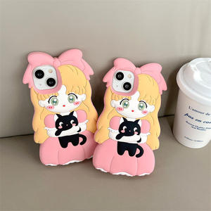 Custodia per cellulare in Silicone per Apple 14 Panda cartone animato ragazza che tiene la cover per cellulare simpatica Apple - Product Image 2