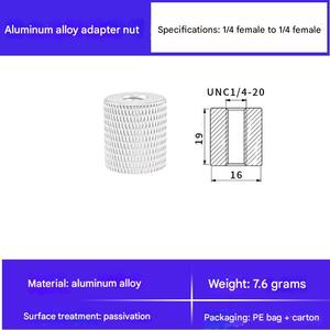 Support de trépied en alliage d'aluminium Vicsound avec adaptateur à vis 1/4 et interface 3/8, antirouille, durable, accessoires pour microphone et caméra, inclinaison et rotation - Product Image 5