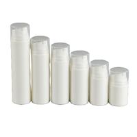 Flacon pompe sans air rond en PP de 15 ml, 30 ml, 50 ml, estampage à chaud, couleur personnalisée, cosmétique, soin de la peau, sérum, lotion, crème pour le visage, marque Liangdi