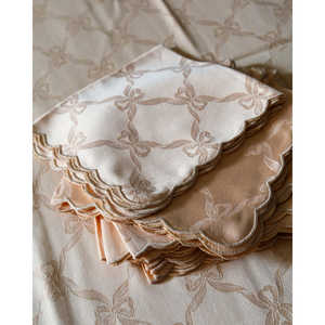 Nappe ethnique en jacquard de couleur saumon avec nœuds, rectangulaire, carrée, en tissu PVC imprimé, pour la maison, les fêtes, de marque pour les hôtels - Product Image 1