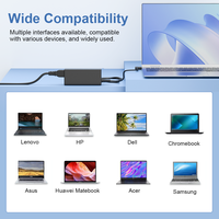 Chargeur PC Portable 65W, Adaptateur Multi-Interface avec Services Interchangeables, Disponible sur le Marché Mondial pour Lenovo 4.5*3.0mm et Autres Modèles