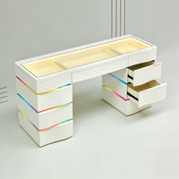 Meubles de chambre à coucher durables de la marque YIFAN, miroirs de maquillage avec éclairage RVB, panneau réglable et amovible, matériau MDF, chambre à coucher
