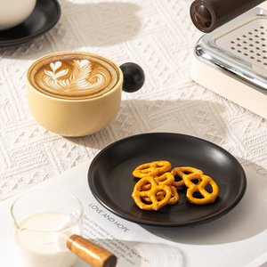 Nueva Taza de Café Mate, Taza de Cerámica de Lujo Ligero, Taza de Desayuno de Alta Gama, Taza de Café con Leche Italiana con Platillo - Product Image 4