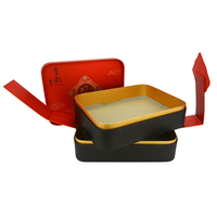 Emballage cadeau magnétique de luxe personnalisé boîte en papier en carton boîte à 2 couches d'emballage pour biscuit alimentaire avec couvercle bande magnétique