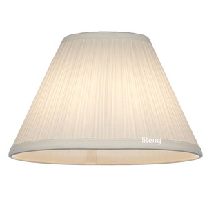 <span class=keywords><strong>Abat</strong></span>-<span class=keywords><strong>jour</strong></span> moderne en tissu plissé blanc en forme de cône avec cadre métallique, couleur personnalisée, à clipser <span class=keywords><strong>sur</strong></span> la lampe, pour lampe de table - Product Image 1