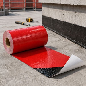Membrana Impermeable <span class=keywords><strong>Autoadhesiva</strong></span> Roja de Polietileno (PE) Modificado con Asfalto en Rollo para Construcción e Ingeniería Civil - Product Image 3