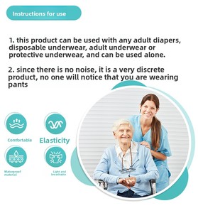 Nouvelle culotte d'incontinence réutilisable en microfibre pour adultes, imperméable, avec insert PUL, pantalon en plastique, couvre-<span class=keywords><strong>couche</strong></span> pour personnes âgées, vente en gros - Product Image 5