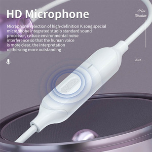 Tai nghe có dây loại C có micro, dùng cho phát sóng trực tiếp, hát karaoke, điều chỉnh âm lượng, chơi game - Product Image 4