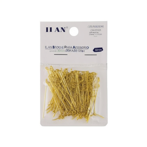 Broche Ilan para Accesorio de 30mm Dorado 120 piezas - Product Image 1