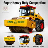 Compacteur de vallons à grande capacité ZHONGDA MACHINERY YZZT39 à haute compression, 280KW, force de compactage 930KN, avec pompe et engrenages