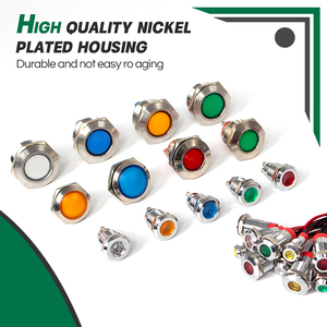 Lvbo chỉ thị nhỏ đèn 220 Volts 12 mét chỉ số màu đỏ màu xanh lá cây màu xanh màu vàng trắng thí điểm đèn màu xanh lá cây 12V ánh sáng chỉ số ánh sáng 8 mét - Product Image 5