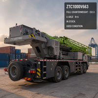 Grue de camion télescopique d'occasion 100 tonnes ZTC1000V663 en stock, flèche de 17,5 m, hauteur de levage max. 88,4 m pour la construction