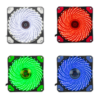 Ventilateur de refroidissement par eau pour ordinateur de 12 cm avec éclairage LED multicolore (33 lumières) pour châssis