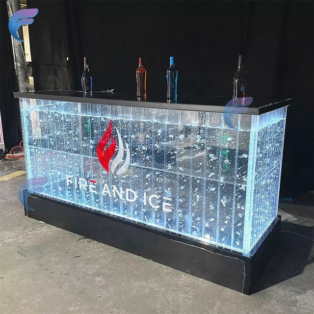 Restaurant Luxurious Acrylic Led Furniture Ocean Aquarium Dining Table