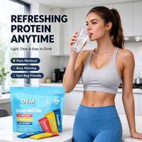 Isolat de protéines de lactosérum en poudre, sachets sans sucre, 22 g de protéines, saveur fruitée, complément nutritionnel sportif pour adultes, pour le développement musculaire