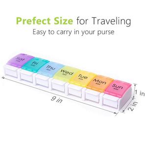 New Weekly Pill <b>Tablet</b> Organizer Pills Holder Box for Travel <b>7</b> Compartments Pill Box <b>7</b> Days Organizer - Product Image 4