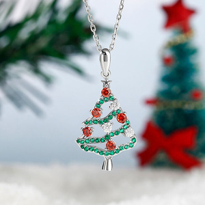 Collana con Ciondolo Albero di Natale per Donne, Regalo Colorato per le Feste, Gioielli alla Moda - Product Image 3