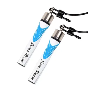 Skipping Rope Jeensii Hot-selling Anti-slip Handle Speed Leather Jump Rope Handle Skipping Fastly PU Steel Wire