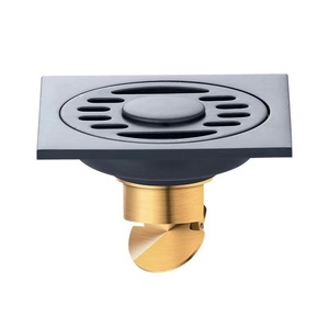 Custom 304 Stainless Steel All-Copper Anti-Odor Floor Drain Gun Gray Core Modern Simple Design for Bathroom Shower Room - Product Image 5