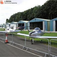 Hangar préfabriqué en acier PEB de 3200 m² pour avions, structure en acier anticorrosion de grande taille