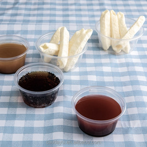 แก้วพลาสติกใส PP สีแดงขาว12ออนซ์,ถ้วยแบบใช้แล้วทิ้งไม่มีฝาปิดสำหรับน้ำดื่มน้ำผลไม้เครื่องดื่มกาแฟชานมหมีสินค้าใหม่ - Product Image 6