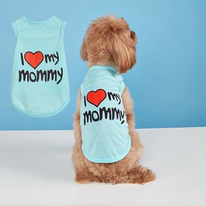 Venta al por Mayor de Ropa para Perros, Camiseta con la Frase 'I Love My Daddy, I Love My Mommy' para Perros <span class=keywords><strong>y</strong></span> Gatos, Disfraz para Cachorros Pequeños - Product Image 4