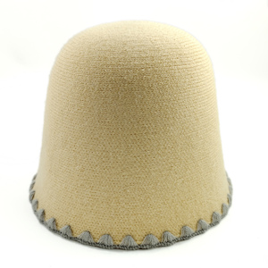 หมวกทรงบัคเก็ตถักสำหรับผู้หญิง, หมวกตกปลาลำลองรักษาความอบอุ่นดีไซน์แฟชั่นหนาสำหรับผู้หญิงหมวกฤดูหนาวแบบเกาหลี - Product Image 1